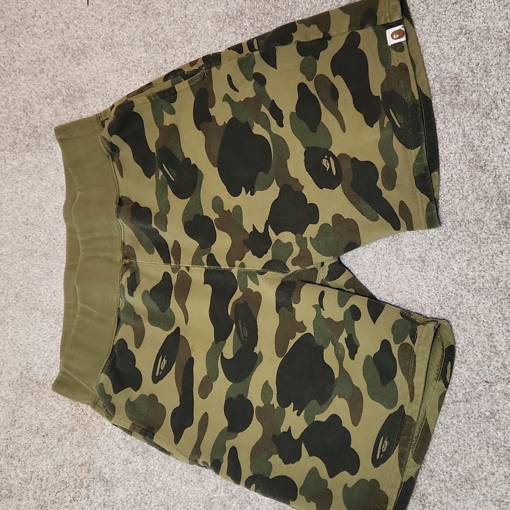 Bape 1st camo sweat shorts